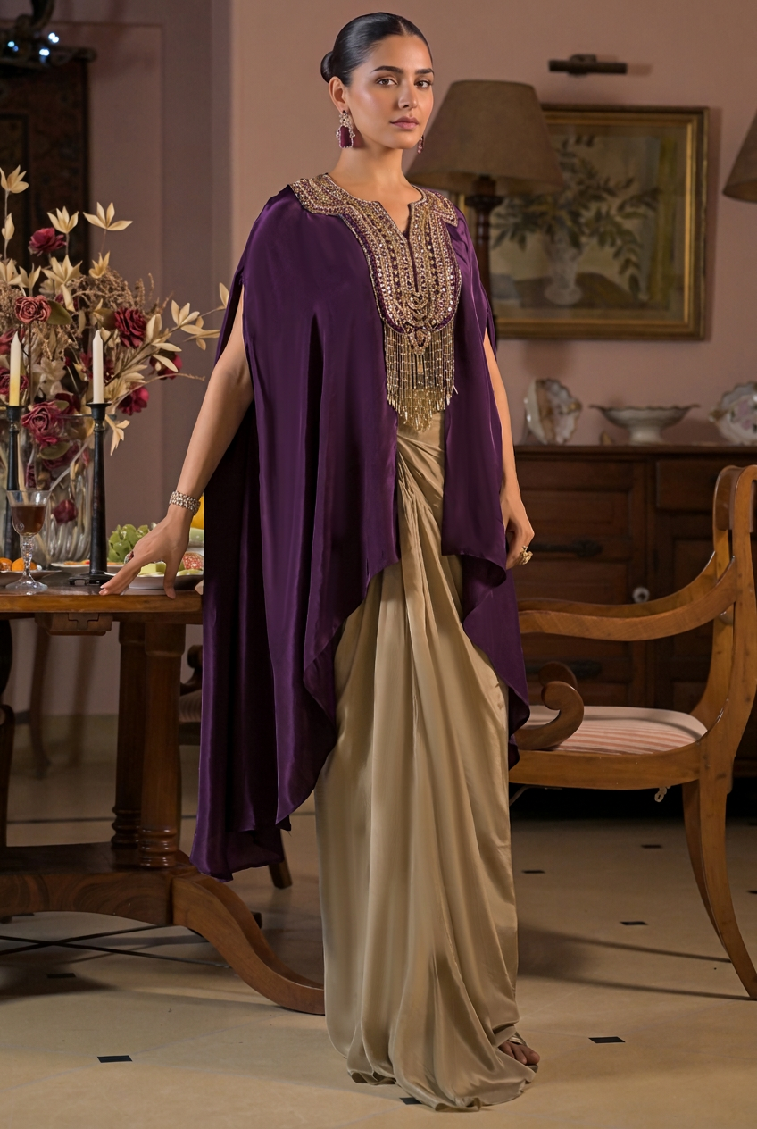 Amethyst Jharokha Festive Ensemble Set