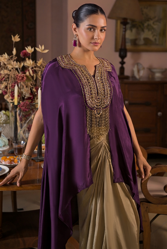 Amethyst Jharokha Festive Ensemble Set