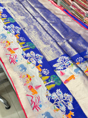 Royal Blue and Wine  Ganga Ghat x Shikara Saree