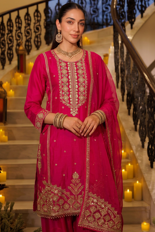 Rani Darbar Embroidered Festive Suit Set