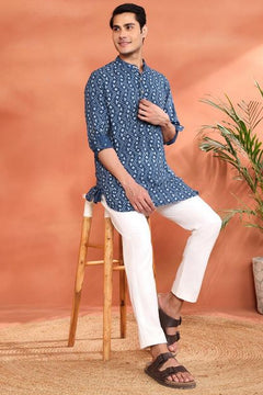 Neel Sutra Cotton Kurta