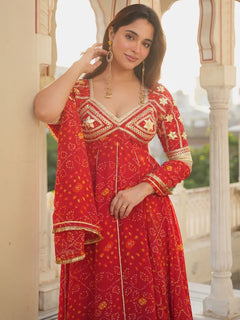 Sindoor Aangi Bandhani Anarkali Set