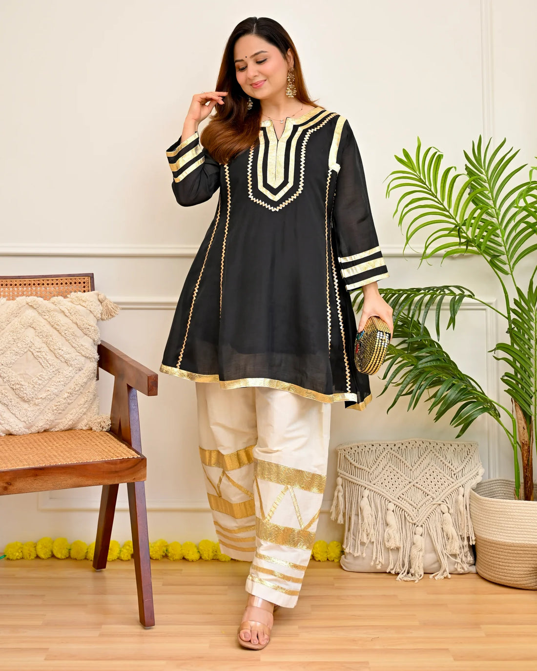 Zariya Aqua Festive A-Line Kurta Set