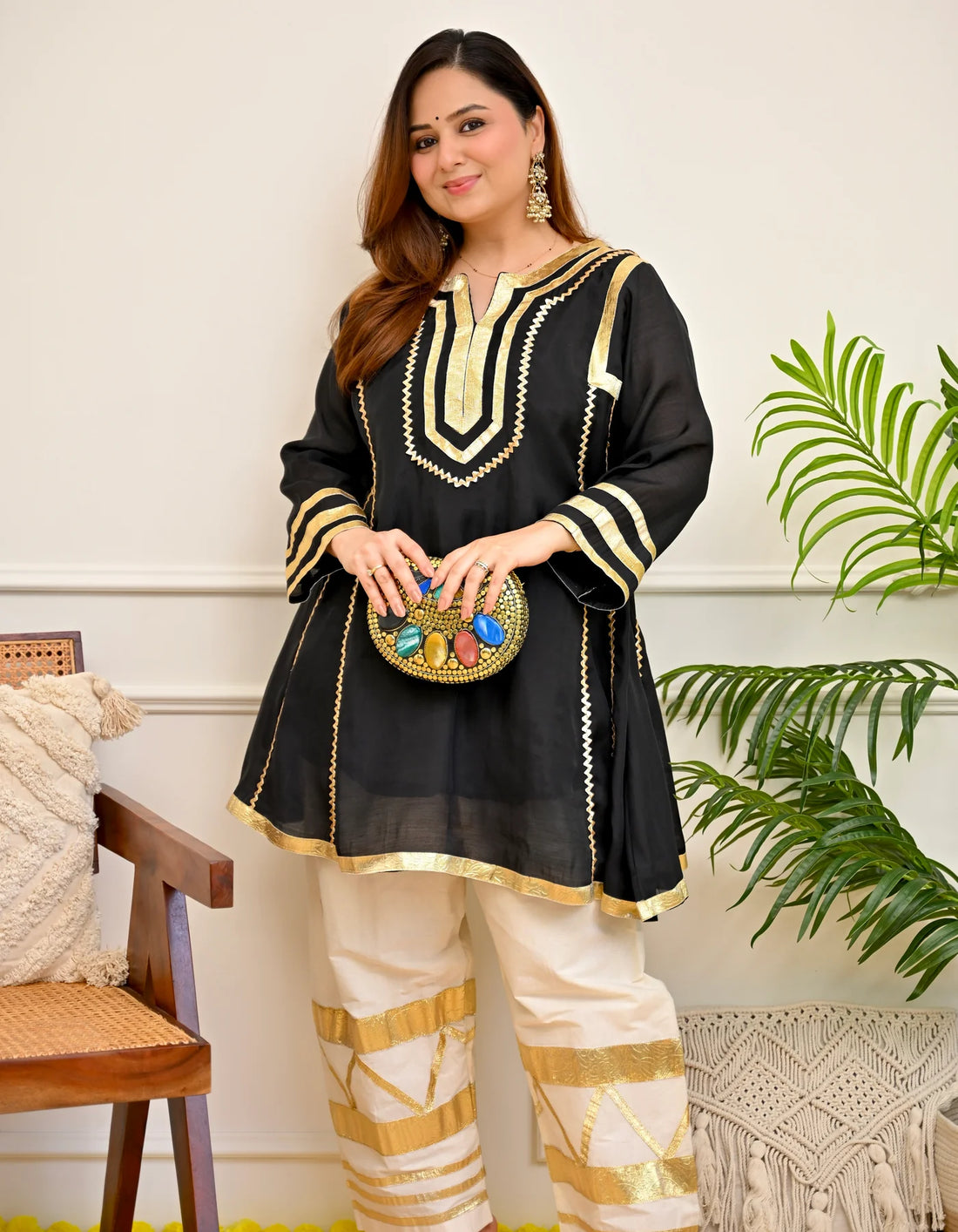 Zariya Aqua Festive A-Line Kurta Set