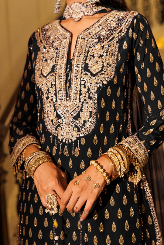 Mehrunisa Darbar Embroidered Sharara Set