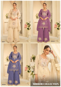 Mirror Work Top Gharara And Dupatta