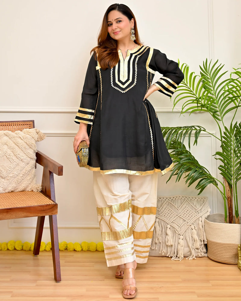 Zariya Aqua Festive A-Line Kurta Set