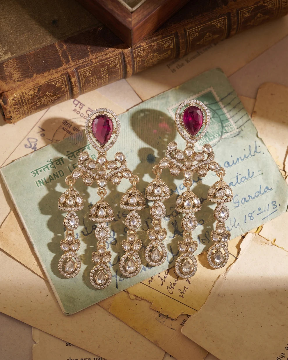Noor Gulbahar Luxury Polki Earrings