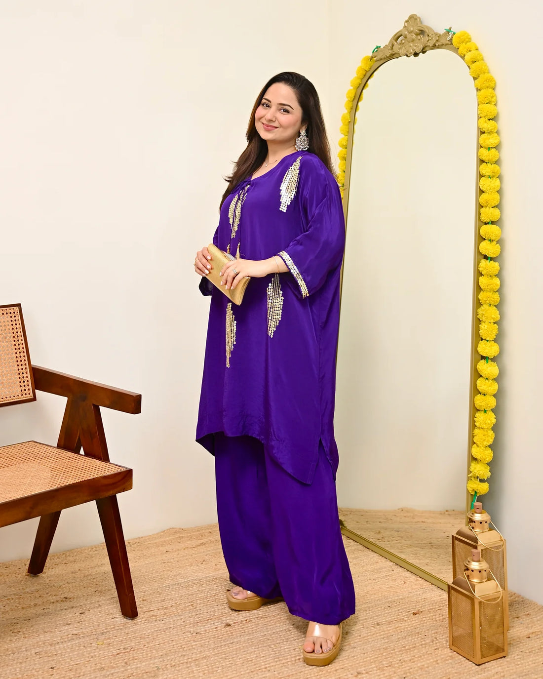 Ruhani Violet Festive Co-ord