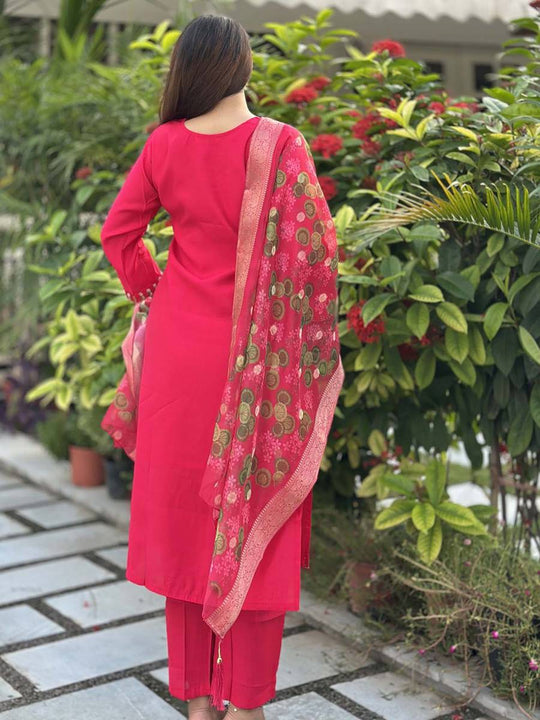 Rani Riwaayat Embroidered Suit Set