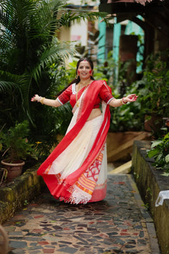 Bengal Laal Paar Cotton Saree