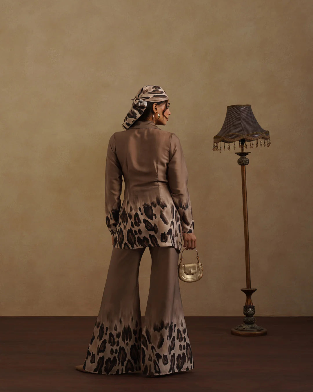 Leopard Blazer  with Free Bandana Set