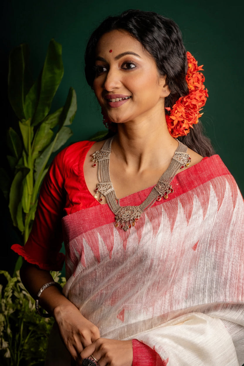 Matka Jamdani Heritage Saree