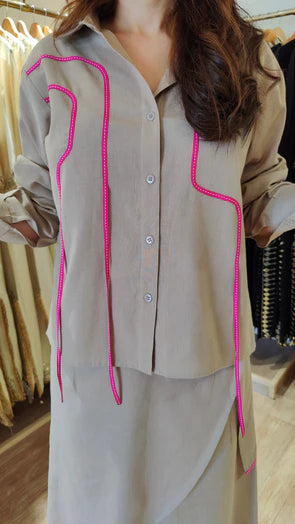 Pink Ribbon Flap Co-ord Set