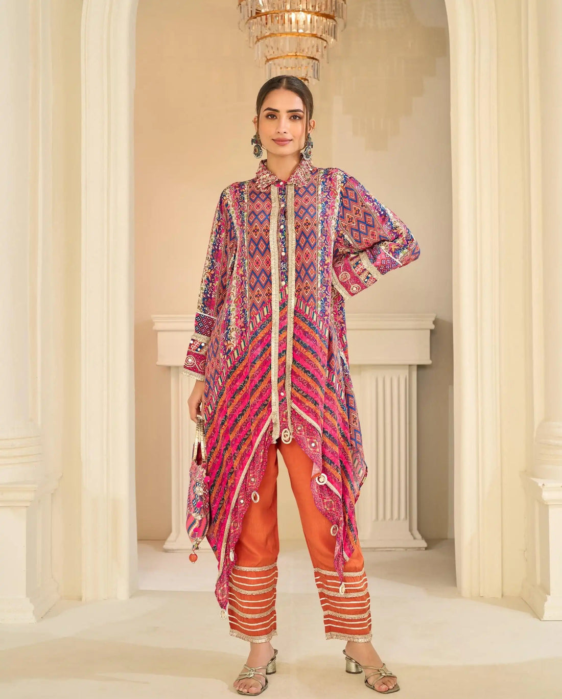 Savan Noor Printed Crepe Silk Western Ensemble