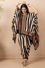 Black Crepe Boho Mirage Kaftan Set