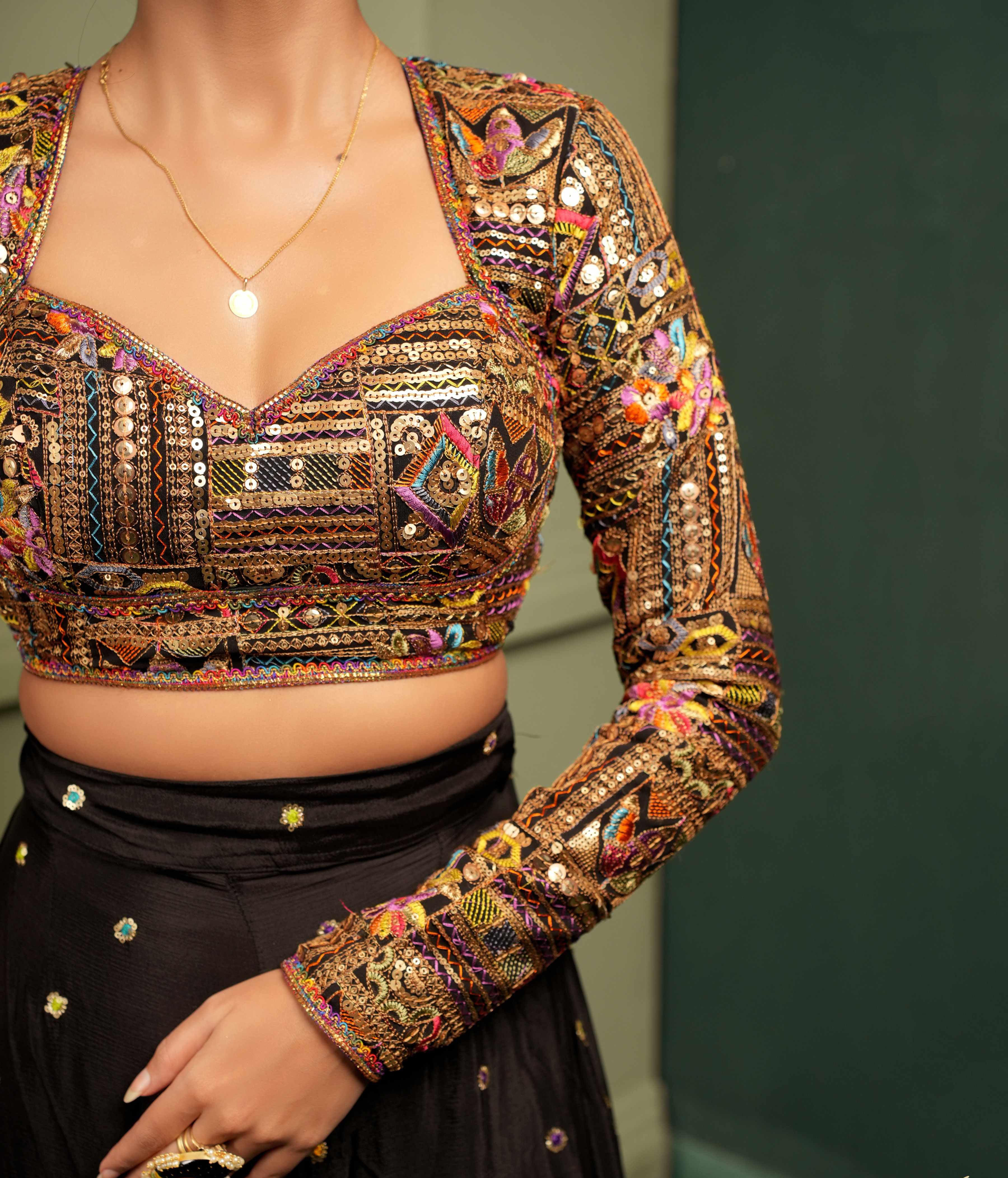 Bold black palazzo for formal occasions