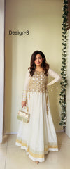 Nazakat Ivory Anarkali (With Cape) – By Reet Lifestyle