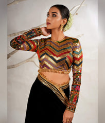 Black georgette blouse
