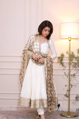 Pearl Majesty Anarkali Set with Dupatta – By Reet Lifestyle