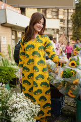 Saina Yellow A-Line Suit Set- By Reet Lifestyle