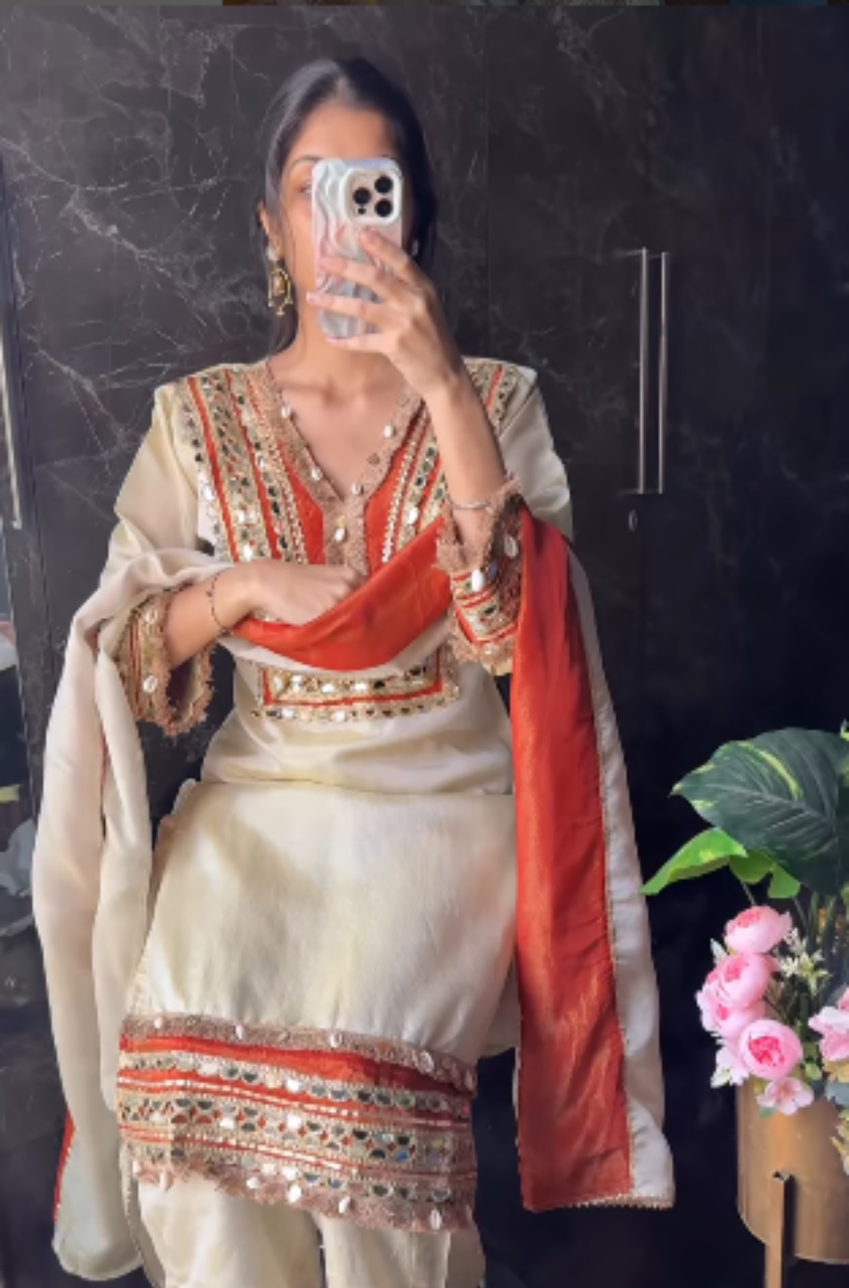 Pure Tissue Light Beige Boho Suit