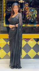 Elegant in Black Saree
