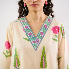 Begum’s Bagh Printed Co-ord Set in Baby Pink- By Reet Lifestyle