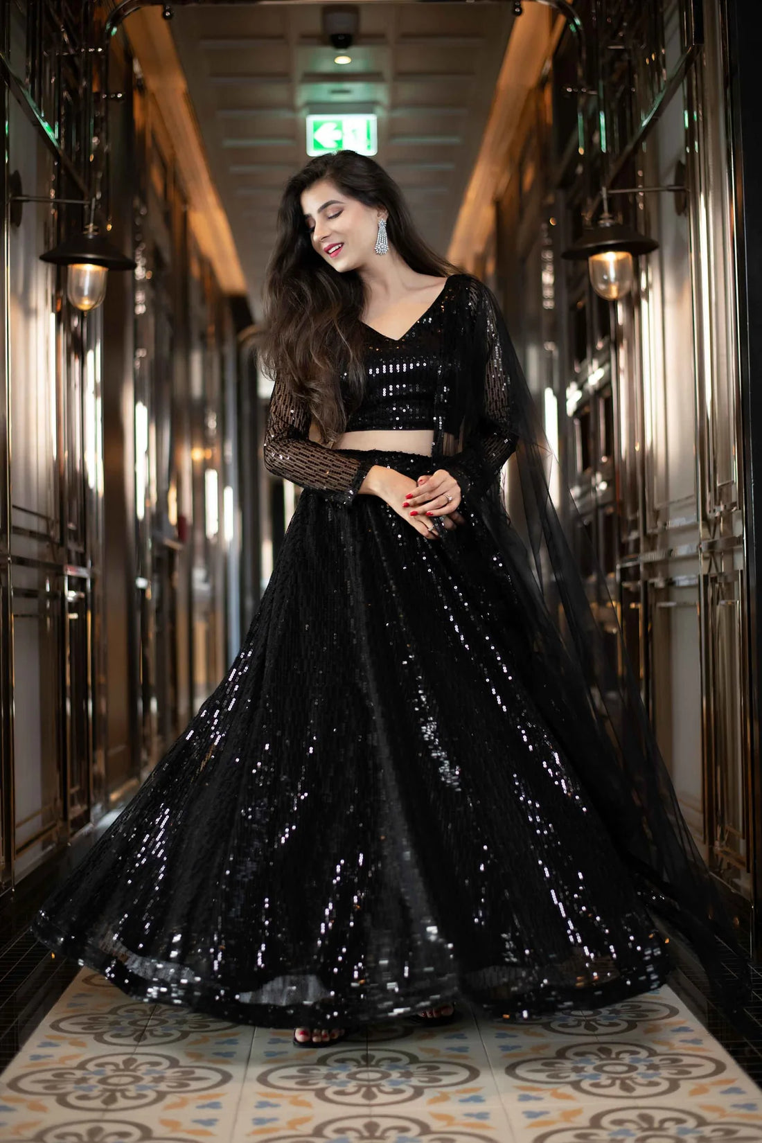 Black Lehenga Choli Set- By Reet Lifestyle
