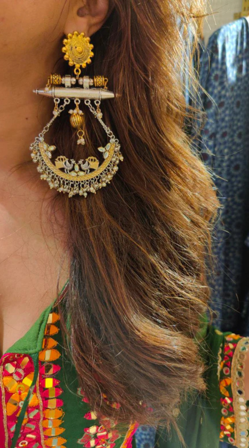 Blue Multicolor Crepe Mirror Work Sharara Set