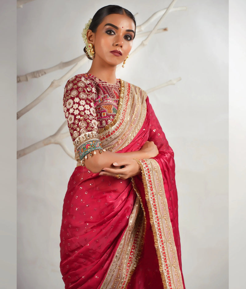 Festive saree and blouse set