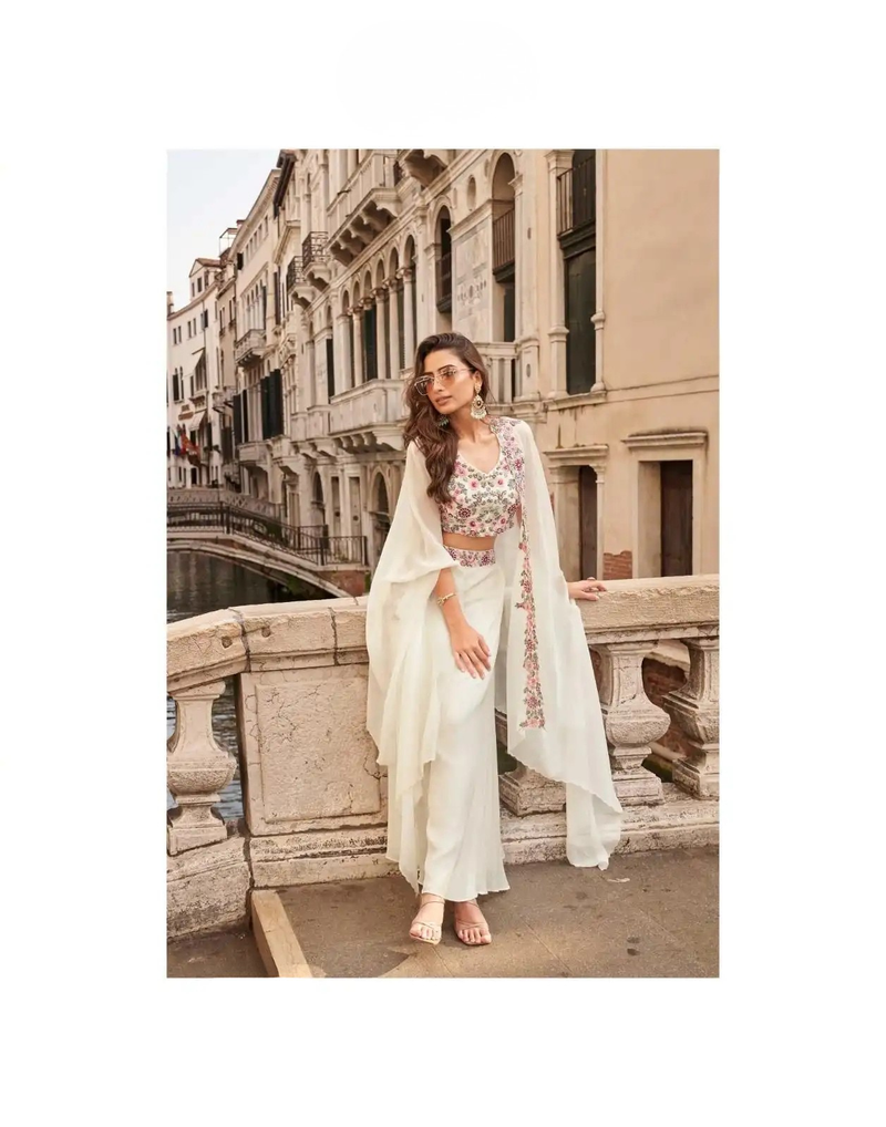 Chinnon Silk Embroidered Western Set