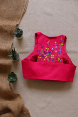 Pink Padded Cotton Blouse