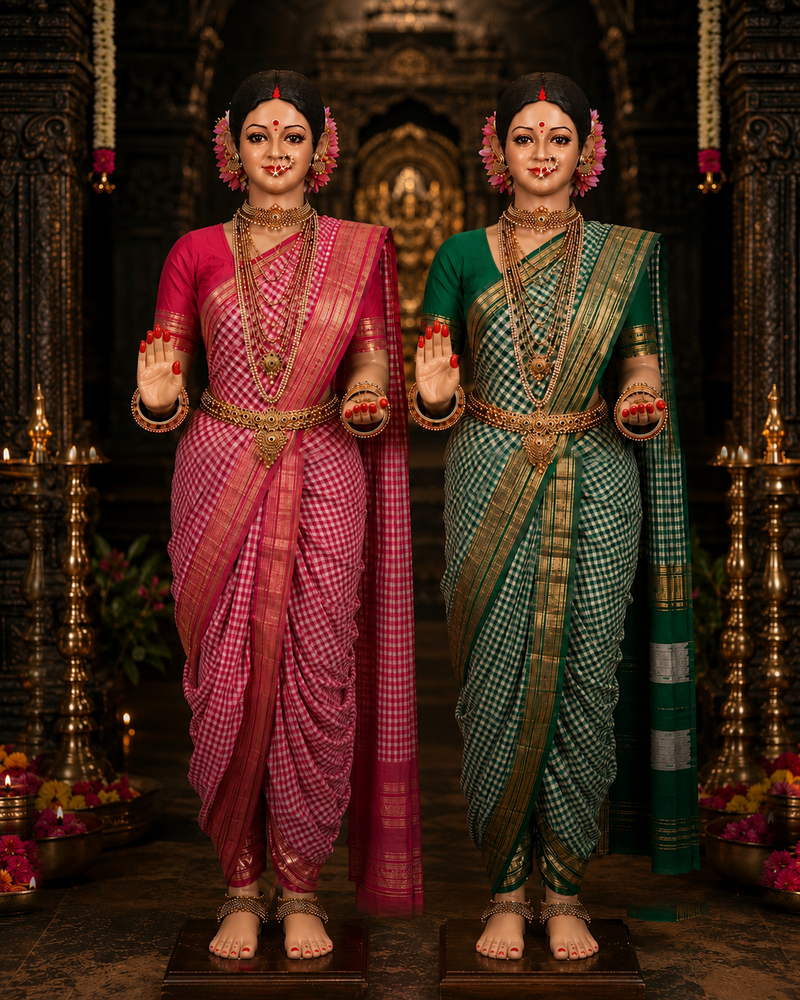 Dakshina Ikkal Zari Cotton Saree