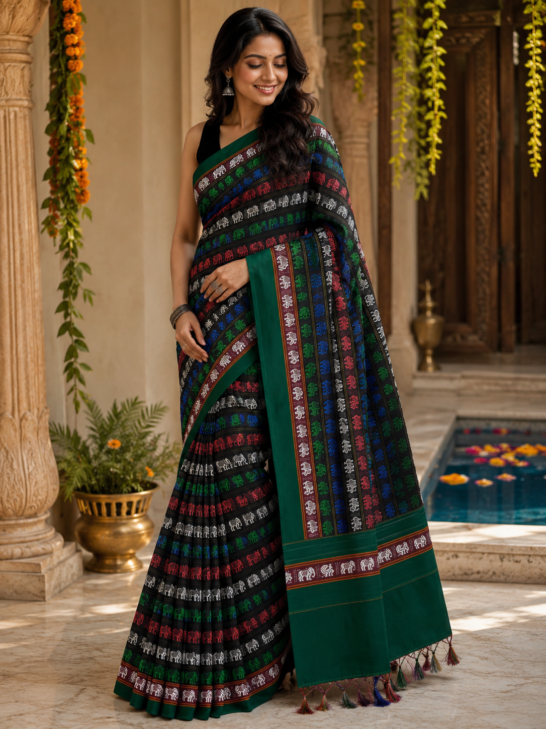 Gajavarn Khun Traditional Maharashtrian Ethnic Wear Saree