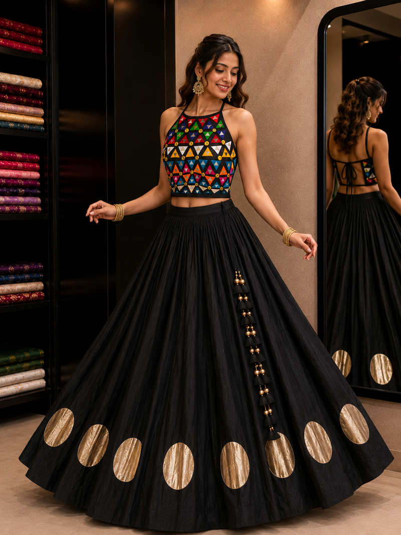 Premium Shisha Work Sleeveless Halter Blouse