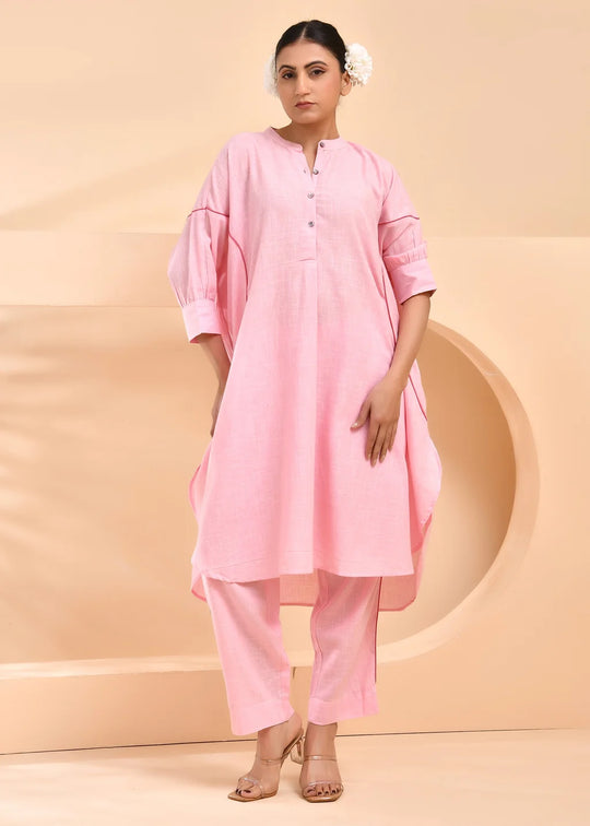 Noor Neeli Mocha Cotton Co-Ord Set
