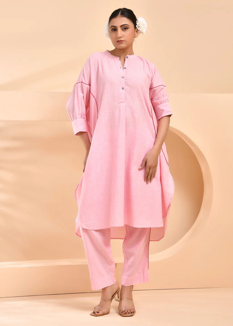 Noor Neeli Mocha Cotton Co-Ord Set