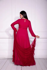 Amber Anarkali with Dupatta