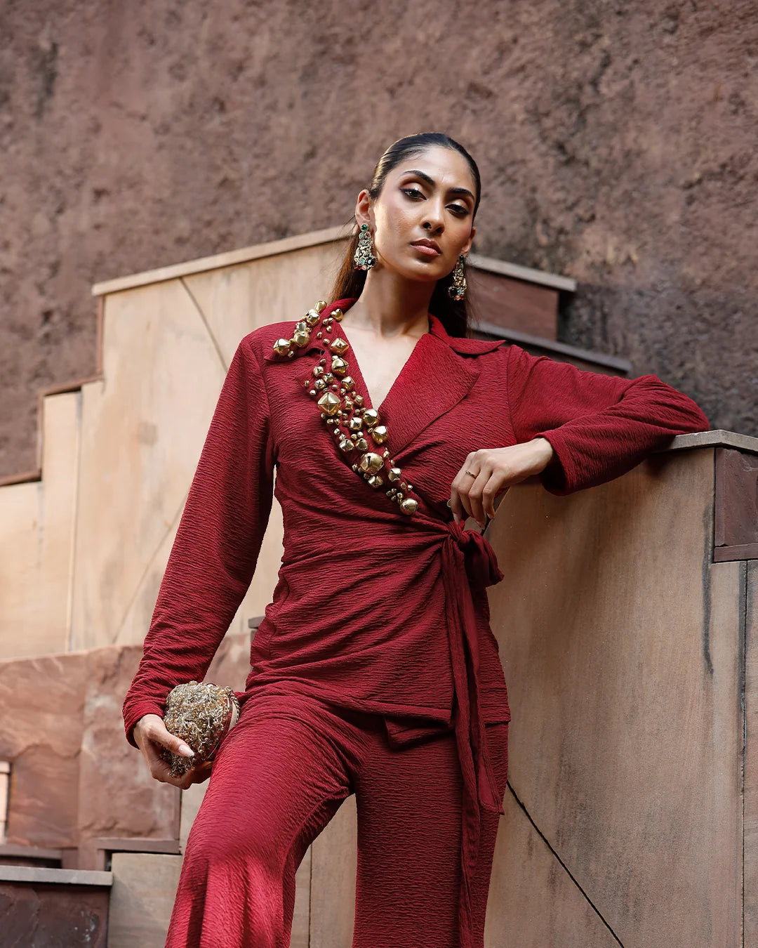 Siyah Shahi Blazer Set