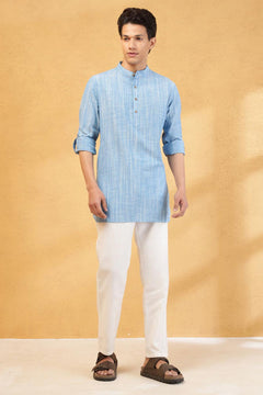 Neelansh Sky Blue Short Kurta