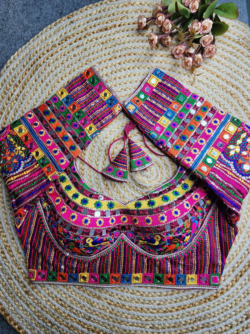 Navratri Rangrez Rasiya Mirror Work Blouse
