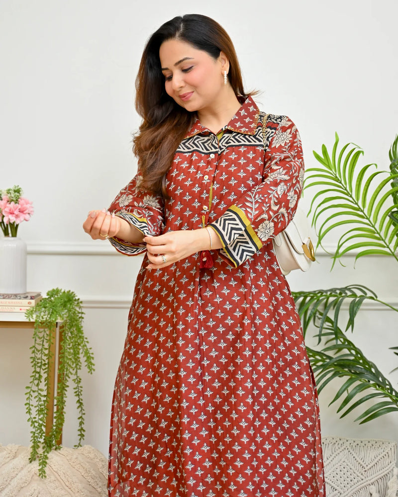 Kashvi Heritage Chanderi Kurta Set