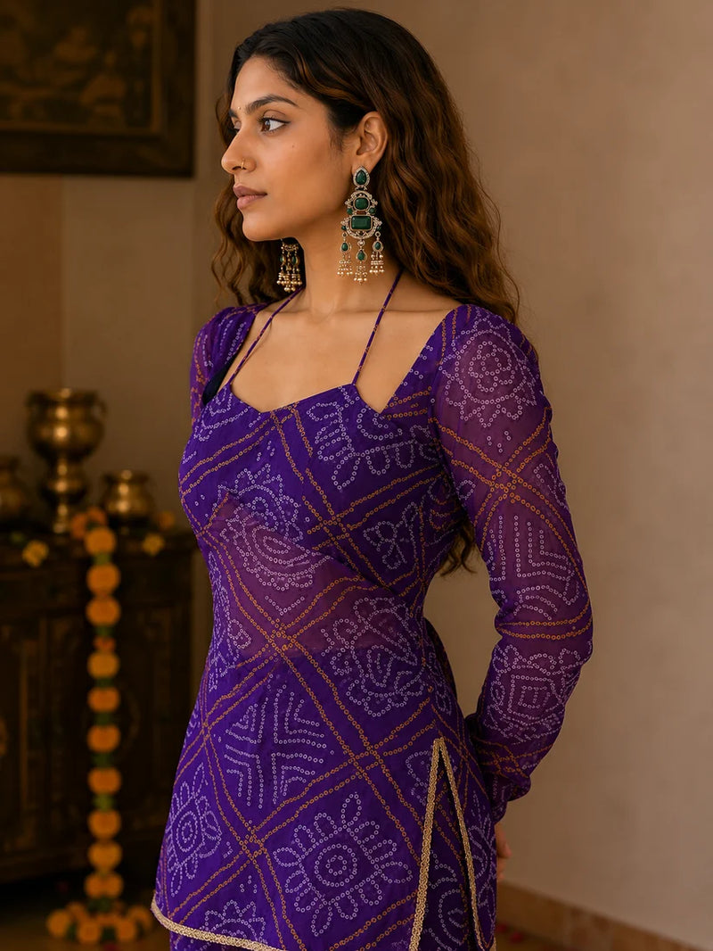Rangmahal Kurti Sharara Set