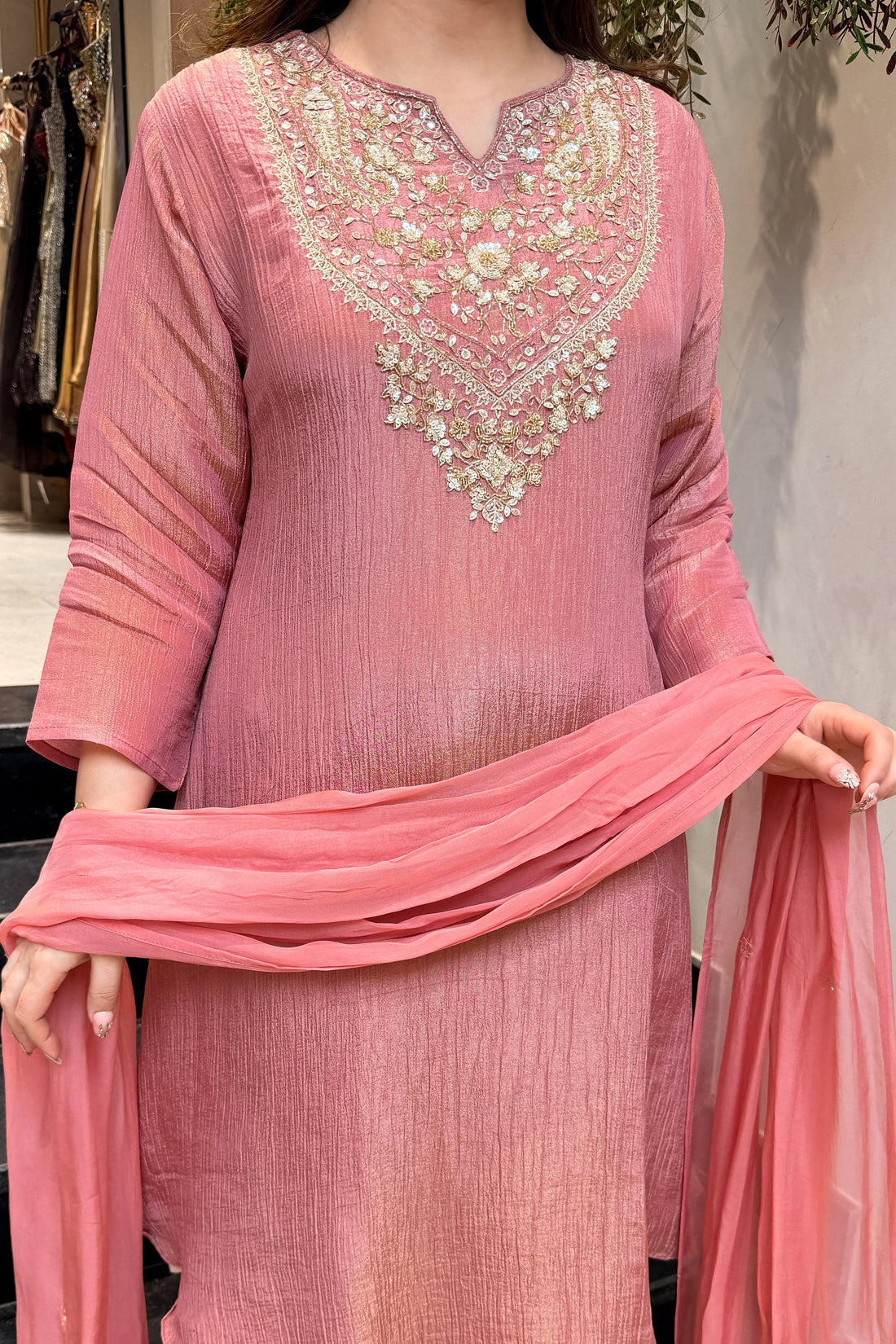Mehr Mint Hand Embroidered Set