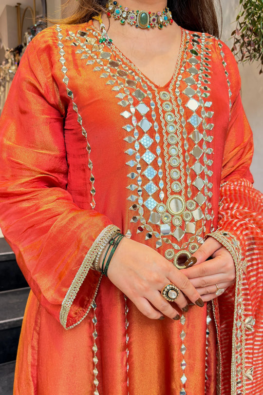 Sunehri Gulnaar Festive Anarkali Set