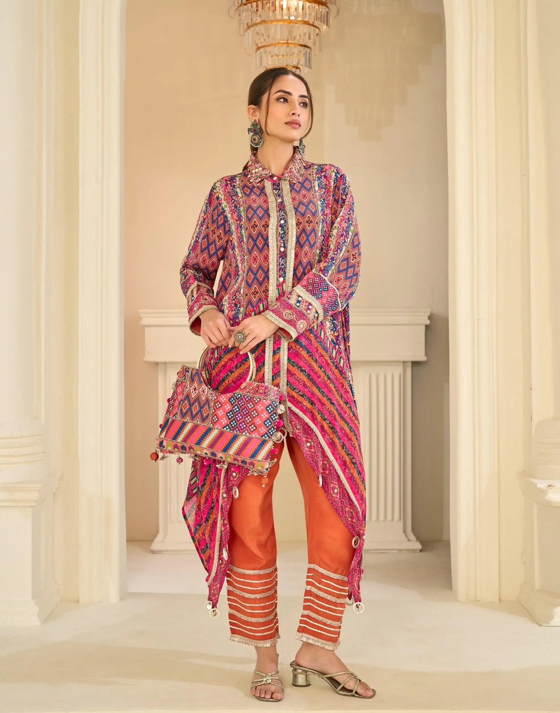 Savan Noor Printed Crepe Silk Western Ensemble