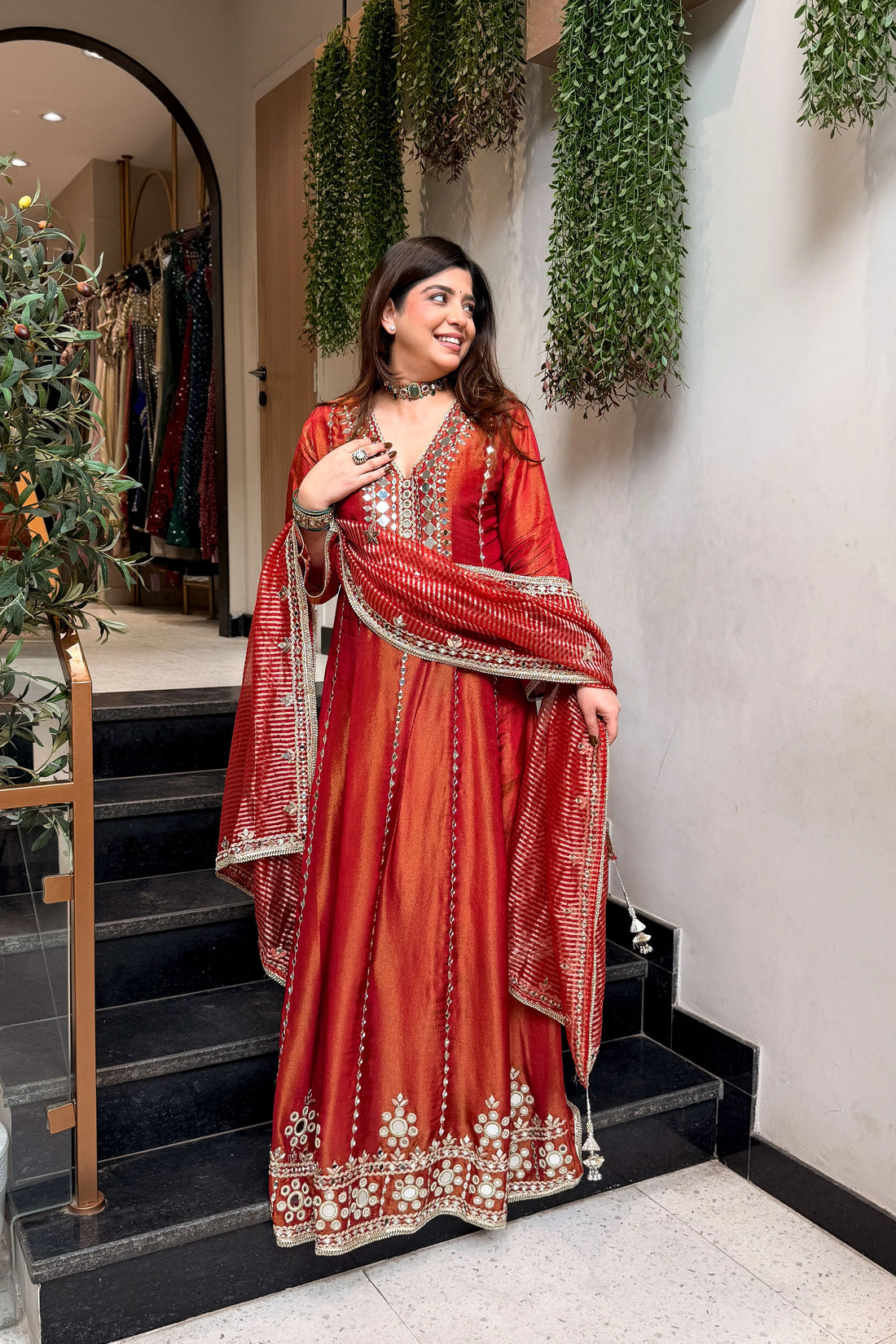 Sunehri Gulnaar Festive Anarkali Set