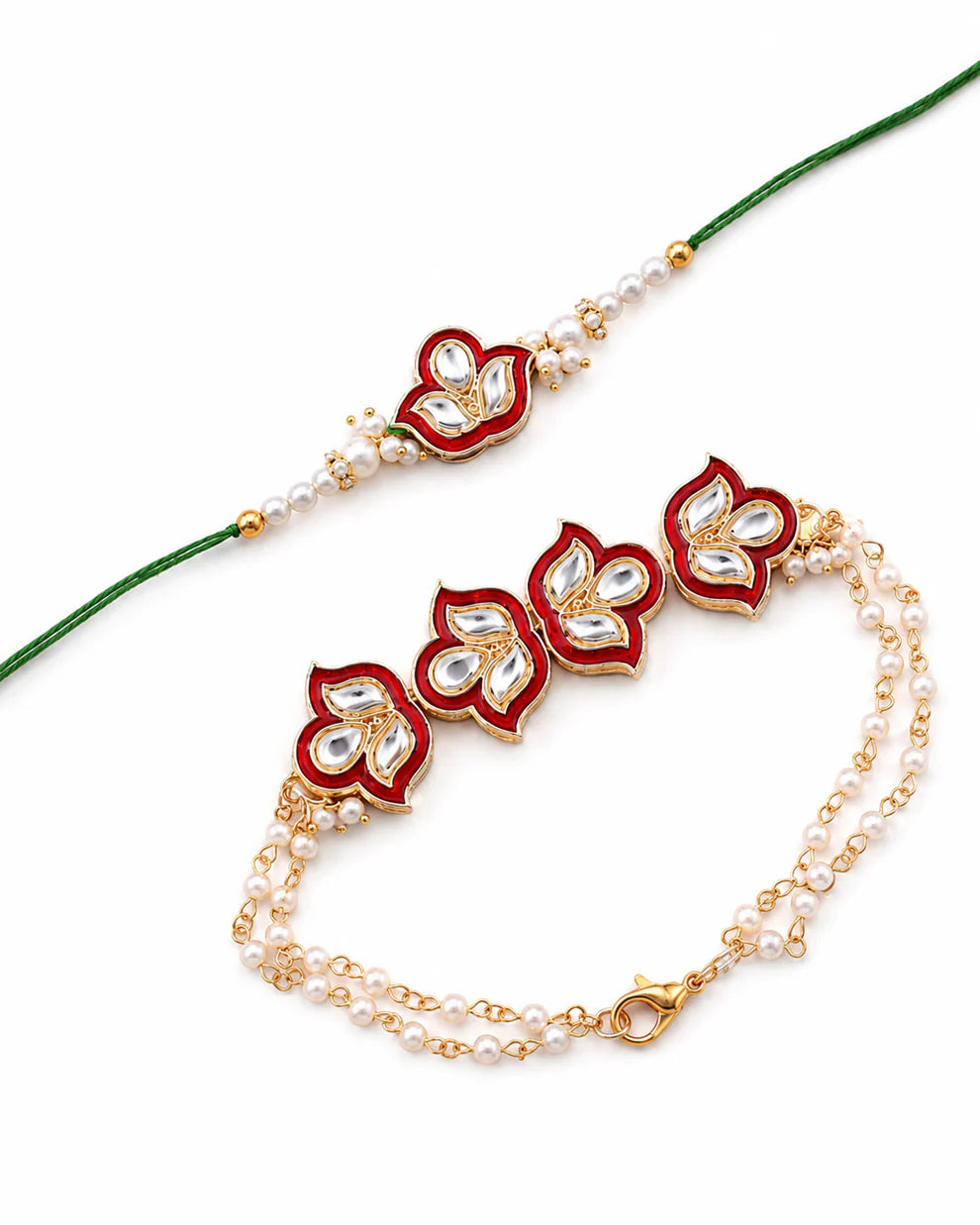 Raksha Bandhan Traditional Bhaiya Bhabhi Combo Set