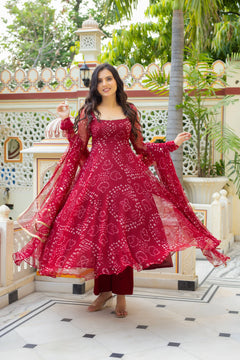 Surkh Riwaayat Printed Anarkali Set